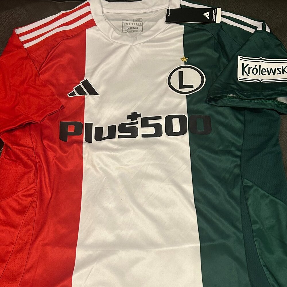 POLAND LEGIA WARSAW Men's JERSEY WARSZAWA Sz M,L,XL,2XL NWT by Adidas